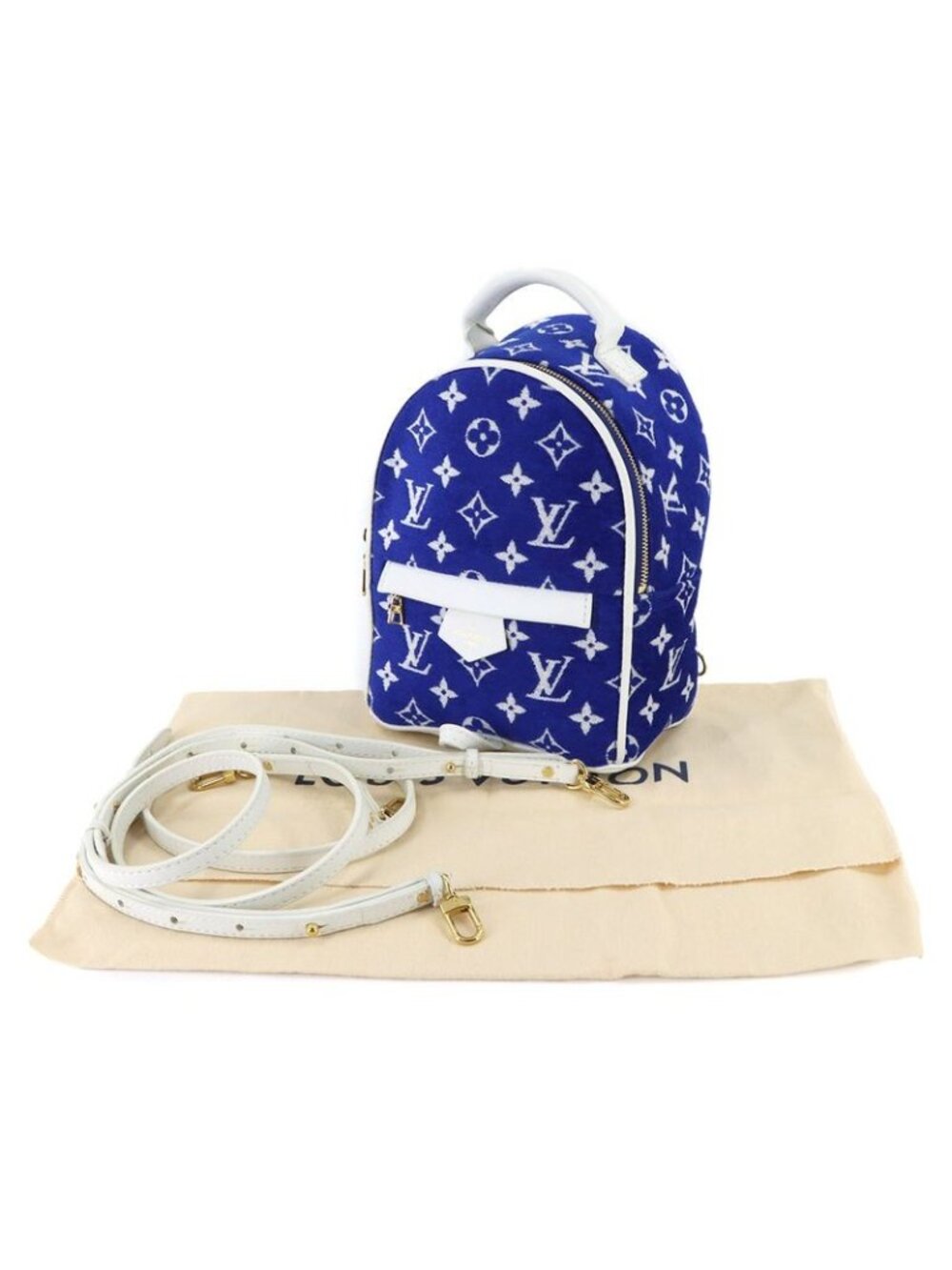 Louis Vuitton LV Match Monogram Jacquard Velvet Palm Spring Backpack Mini - Picture 2 of 9